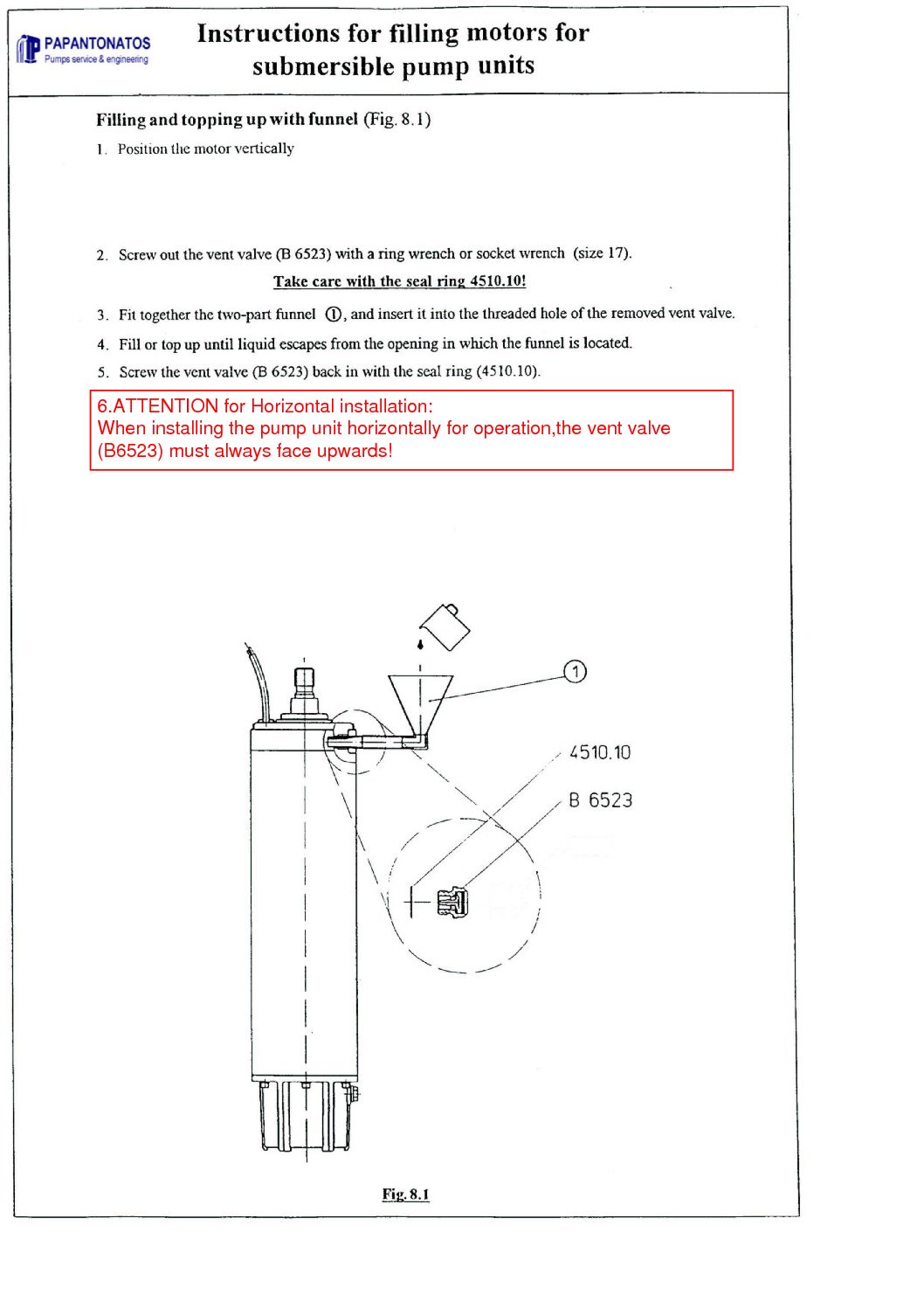 Filling instructions for FLOWPAP-PLEUGER motors(corr) | Papantonatos